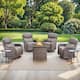 Option Brown Wicker Gray Cushion