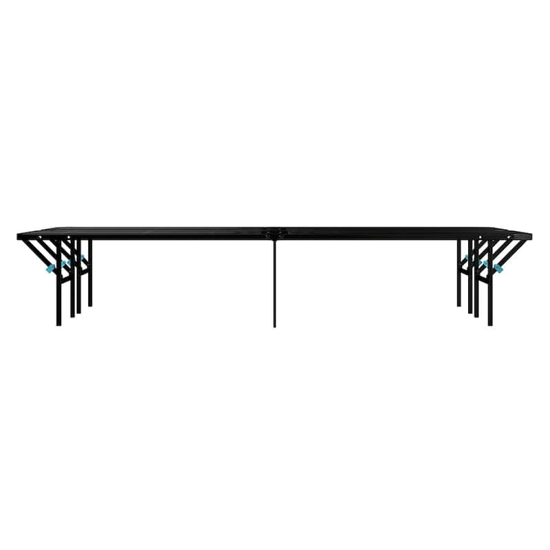 Black No Tool Assembly Foldable Bed Frame
