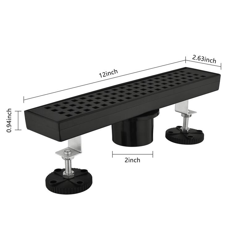 Topcraft 12/24/28-inch Stainless Steel Linear Floor Drain