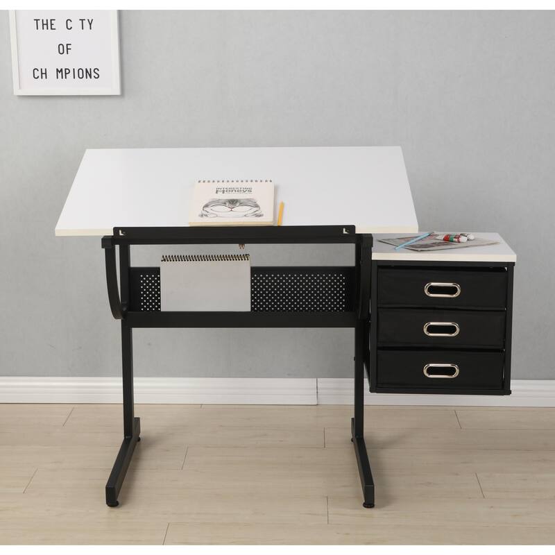 Drafting Drawing Table with Stool