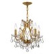 preview thumbnail 2 of 4, Filmore 4 Light Crystal Gold Mini-Chandelier - 17.5'' W x 12.5'' H