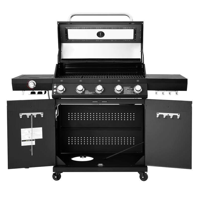 Royal Gourmet GEA5001H 5-Burner Gas Grill, With Infrared Side Burner