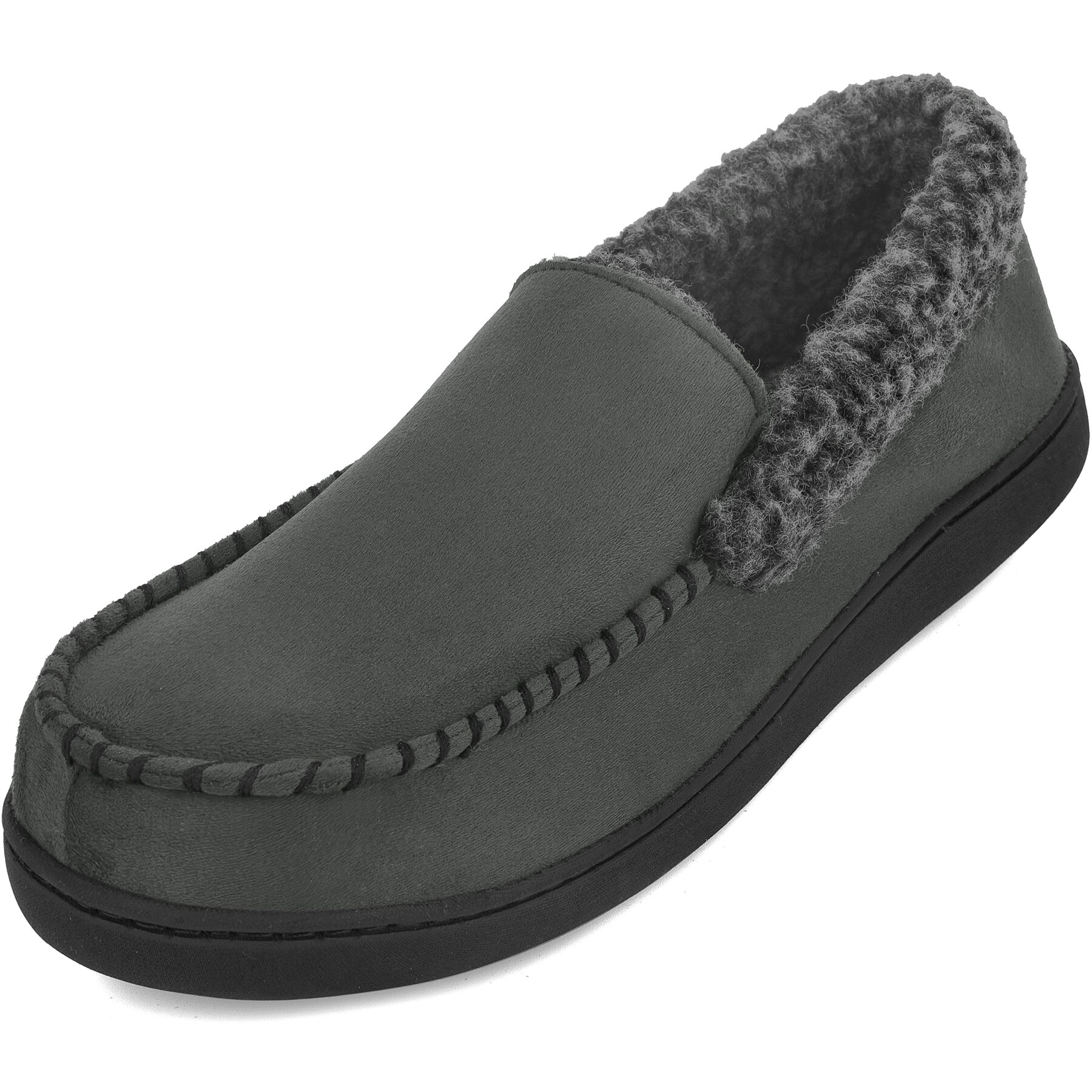 mens moccasin slippers with memory foam