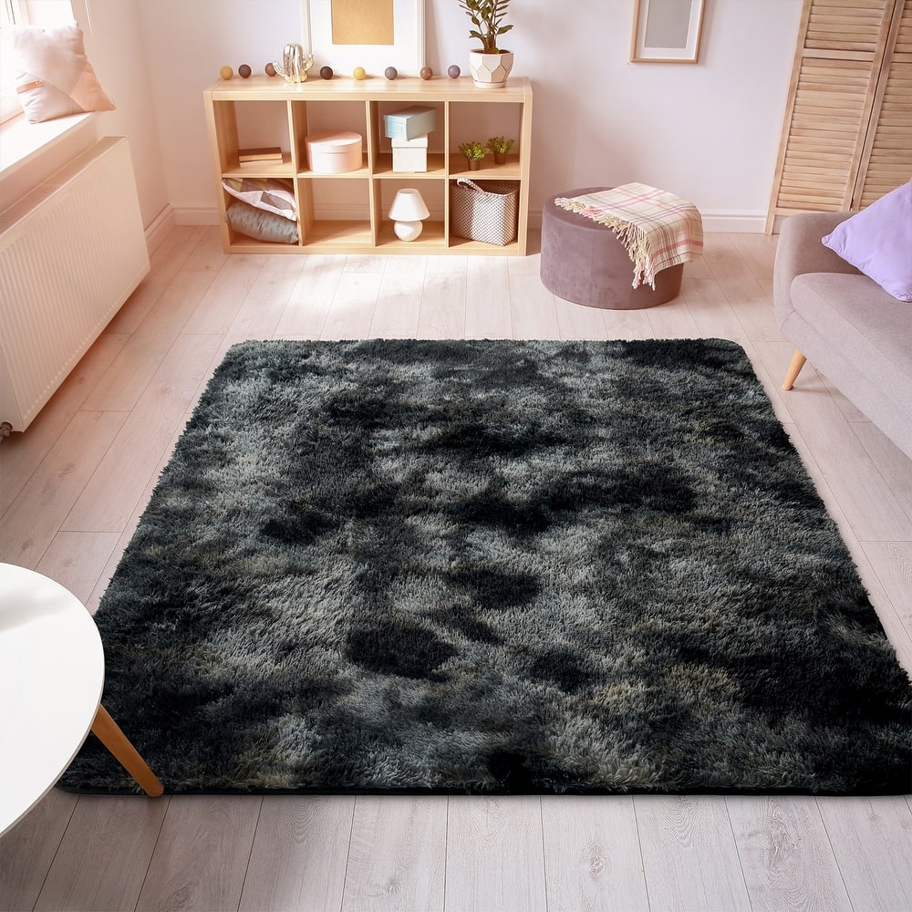 Fluffy Bedroom Rugs Indoor Shaggy Plush Area Rug
