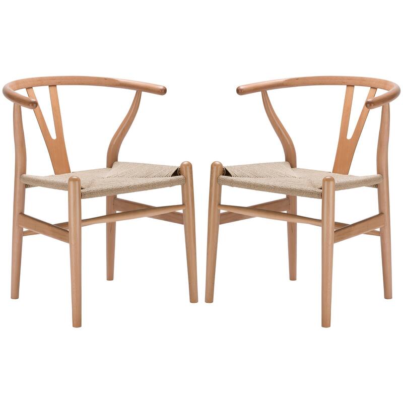 Poly and Bark Weave Chairs (Set of 2) - Natural