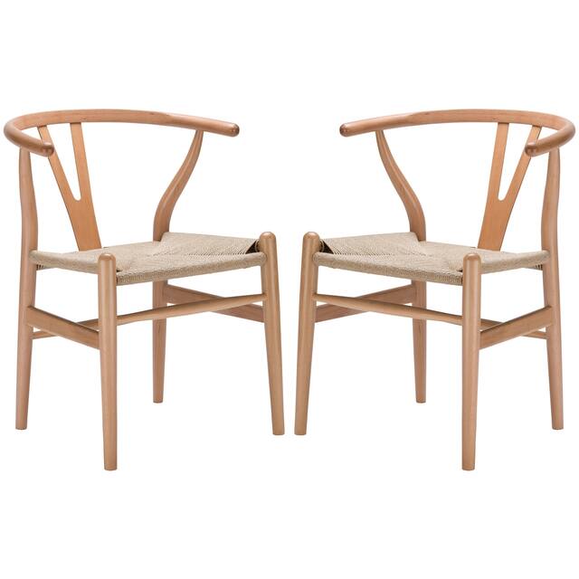 Poly and Bark Weave Chairs (Set of 2) - Natural