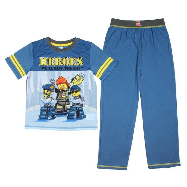 Shop Lego City Heroes Boys Police And Fireman 2 Piece Shirt And Pants Sleepwear Pajama Set For Kids On Sale Overstock 31258683