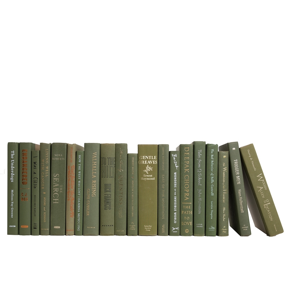 Decorative Books - Fir - Green Books By The Foot