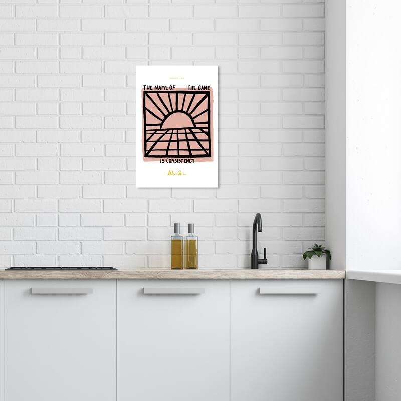 Wynwood Studio Canvas Advertising Consistency Routine Black and Light Pink Modern & Contemporary Wall Art Canvas Print - 16 x 24