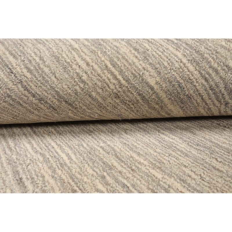 Beige Hand Woven Textured Oriental Area Rug Multi Sizes Wool