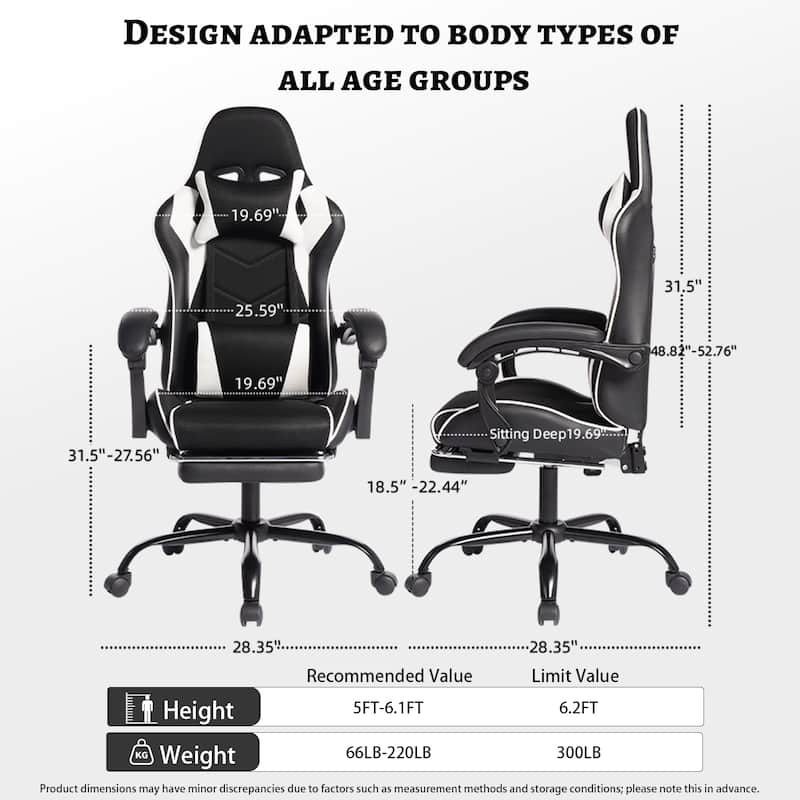 E-sports Gaming Chair Sports Car Driving Seat PU Material Moulded Sponge Comfortable and Safe With Massage