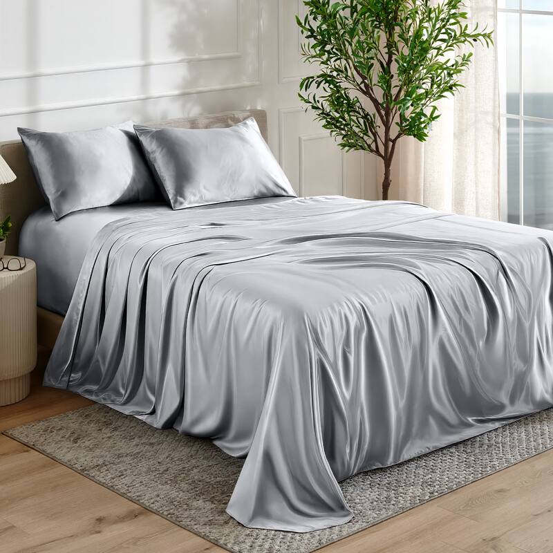 Bare Home Poly Satin Sheet Set