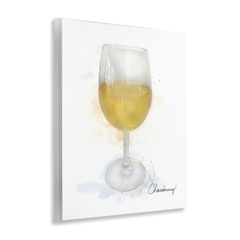 Stupell Modern Chardonnay in Glass Wall Plaque Art Design By Matthew Piotrowicz