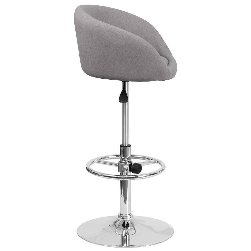 Contemporary Adjustable Height Barstool - 21"W x 18.5"D x 32.5" - 41"H