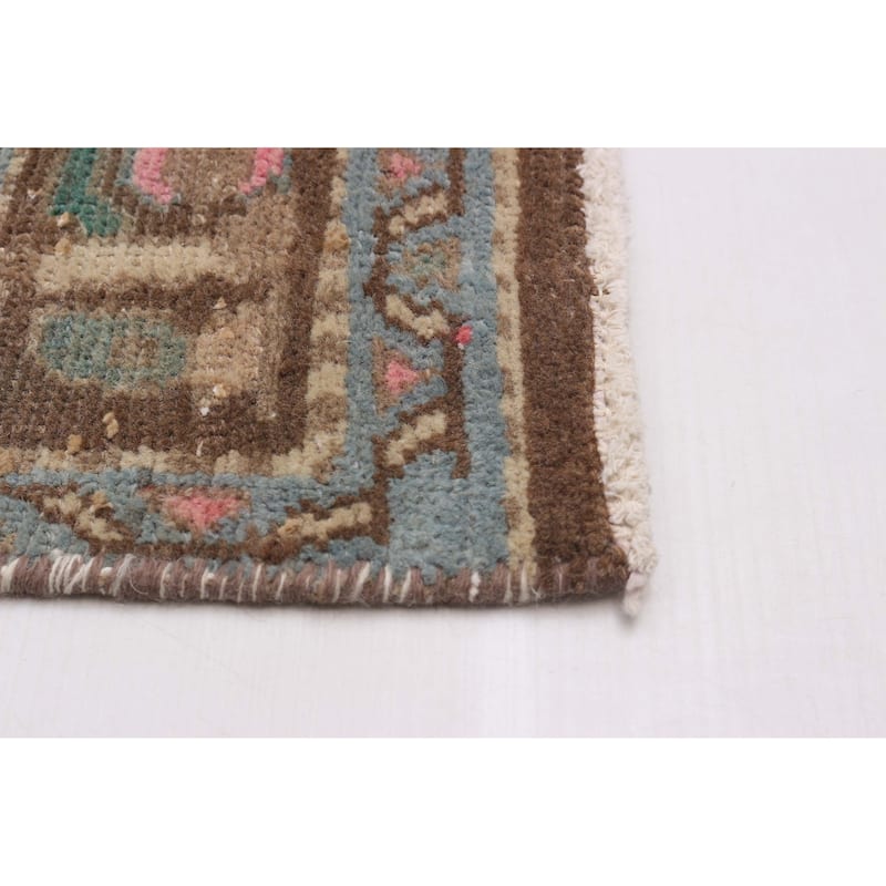ECARPETGALLERY Hand-knotted Antalya Vintage Tan Wool Rug - 2'9 x 8'11