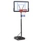 preview thumbnail 1 of 5, Outdoor Portable Adjustable Basketball Hoop Stand with Backboard, Wheels - 5.2 FT to 6.8FT 5.2 FT to 6.8FT