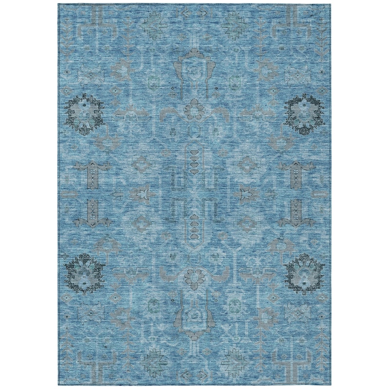 Machine Washable Indoor/ Outdoor Chantille Boho Rug