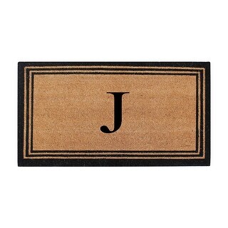 A1HC Pure Natural Coir Doormat with Heavy Duty PVC Backing,0.75 Inch Pile Height,Perfect for Outdoor Use, Monogrammed