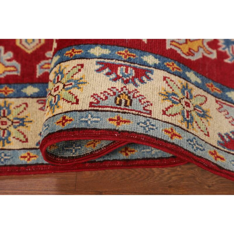 Traditional Red Kazak Accent Rug Hand-Knotted Wool Carpet - 3'5" x 5'1"
