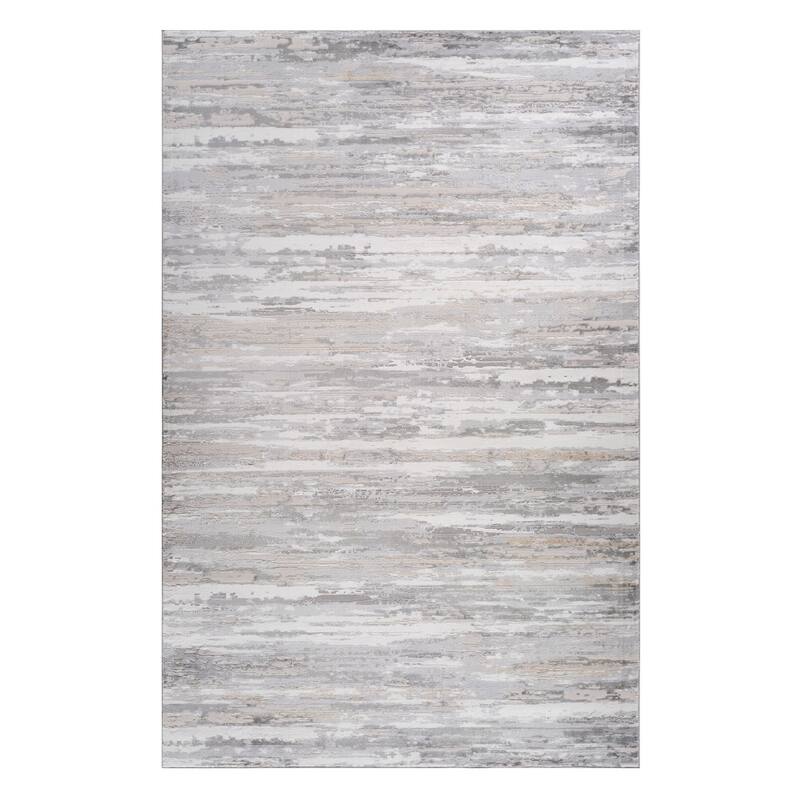 Bifo Distressed Abstract Modern Stain Resistant Woven Area Rug By HomeRoots - 4' X 6'