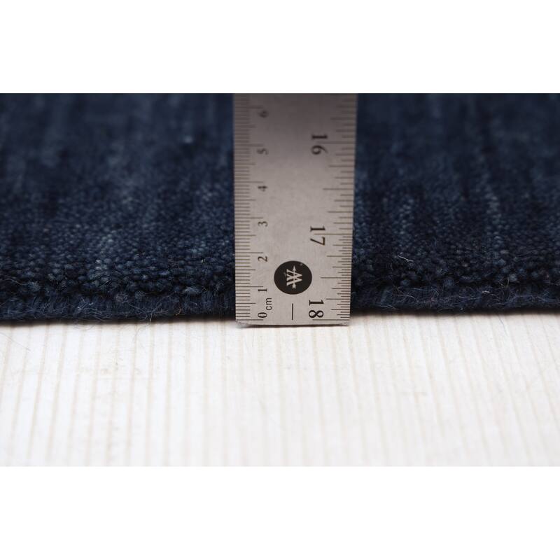 ECARPETGALLERY Hand Loomed Kashkuli Gabbeh Navy Wool Rug - 5'6 x 8'0