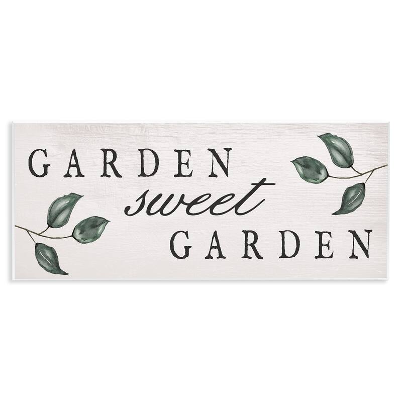 Stupell Sweet Garden Sign Wall Plaque Art Design By Lil' Rue - 17 x 7