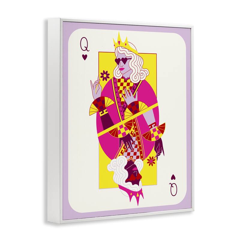 Stupell Trendy Queen Card Framed Giclee Art Design By Grace Popp