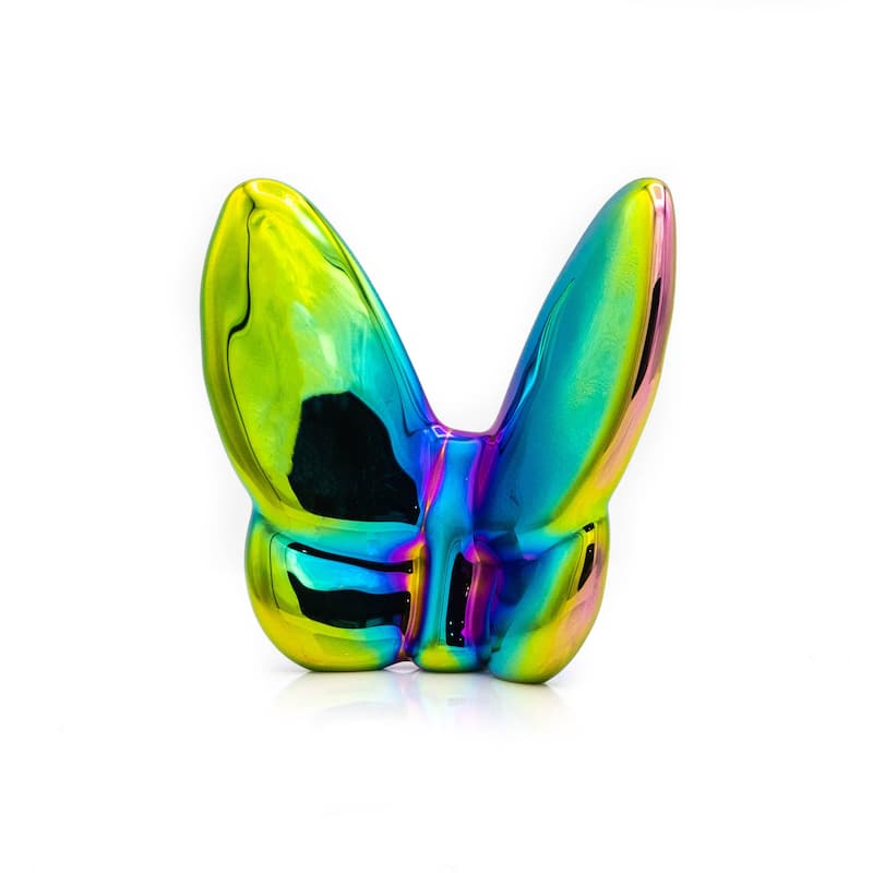 HomeRoots 3" Blue and Green Crystal Butterfly Figurine Tabletop Sculpture