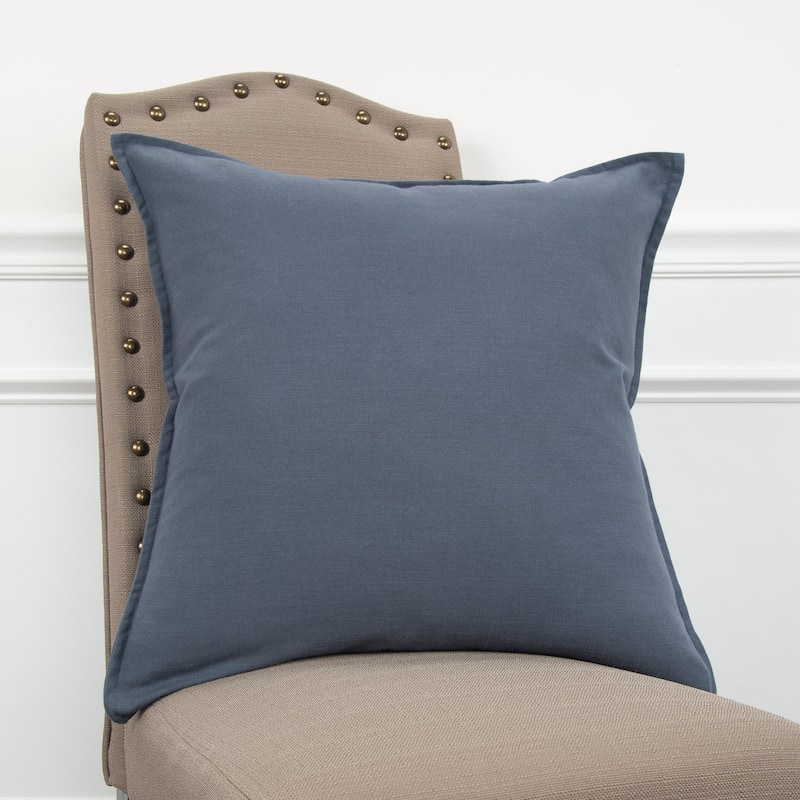 Rizzy Home Cotton Slub Solid Decorative Throw Pillow