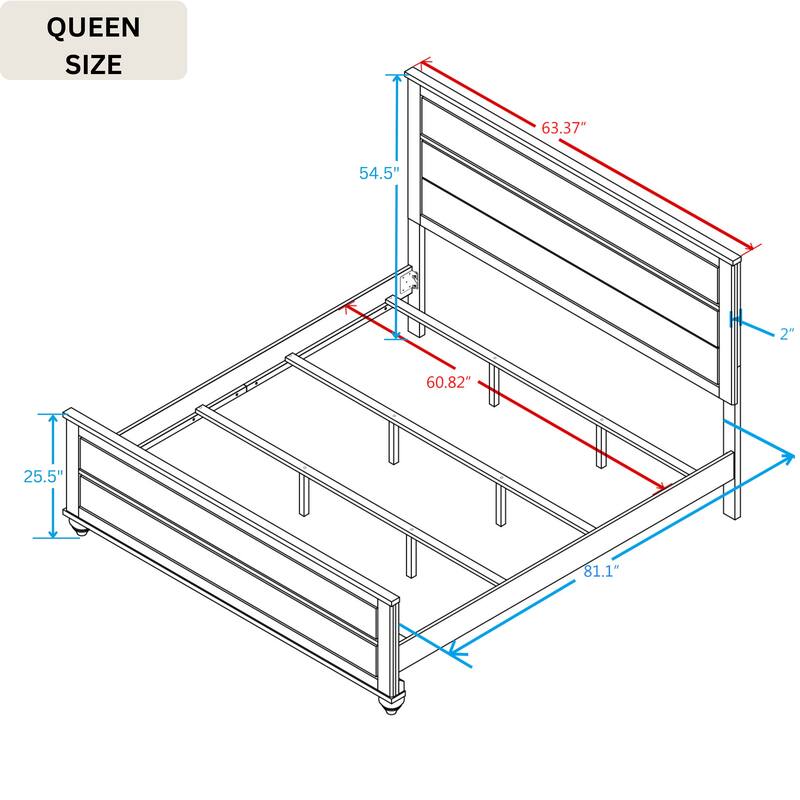 Roundhill Furniture Imerland Contemporary 6-Piece Queen Bedroom Set