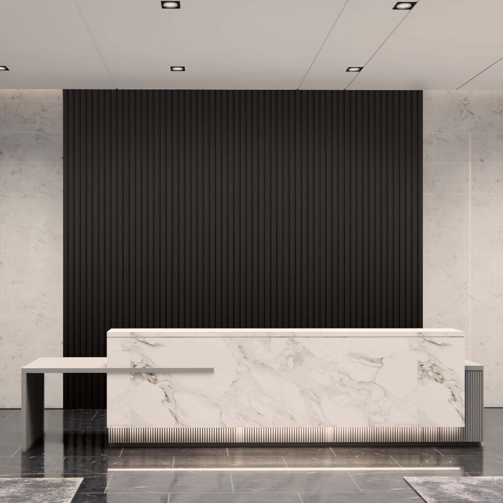 Art3d 96'' x 6'' Slat Wall Panels,WPC Acoustic Wall Paneling, 8pcs