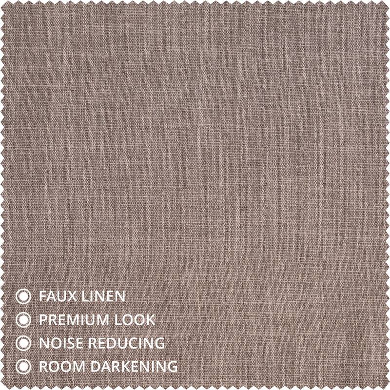 Exclusive Fabrics Grommet Textured Faux Linen Room Darkening Curtains for Bedroom & Living Room Curtains (1 Panel)
