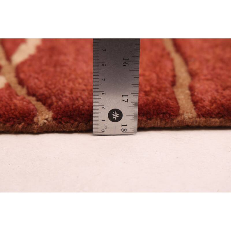 ECARPETGALLERY Hand-knotted Peshawar Ziegler Dark Copper Wool Rug - 4'0 x 5'11