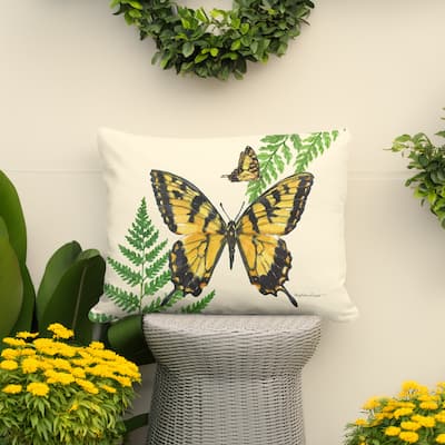 Magnolia Casual Outdoor Pillow Beautiful Butterfly 13x18
