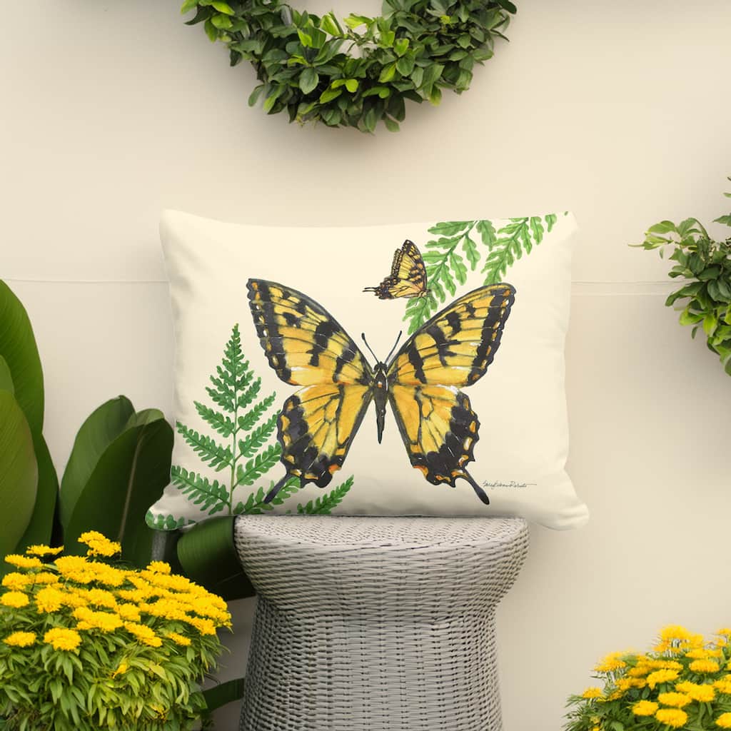 Magnolia Casual Outdoor Pillow Beautiful Butterfly 13x18