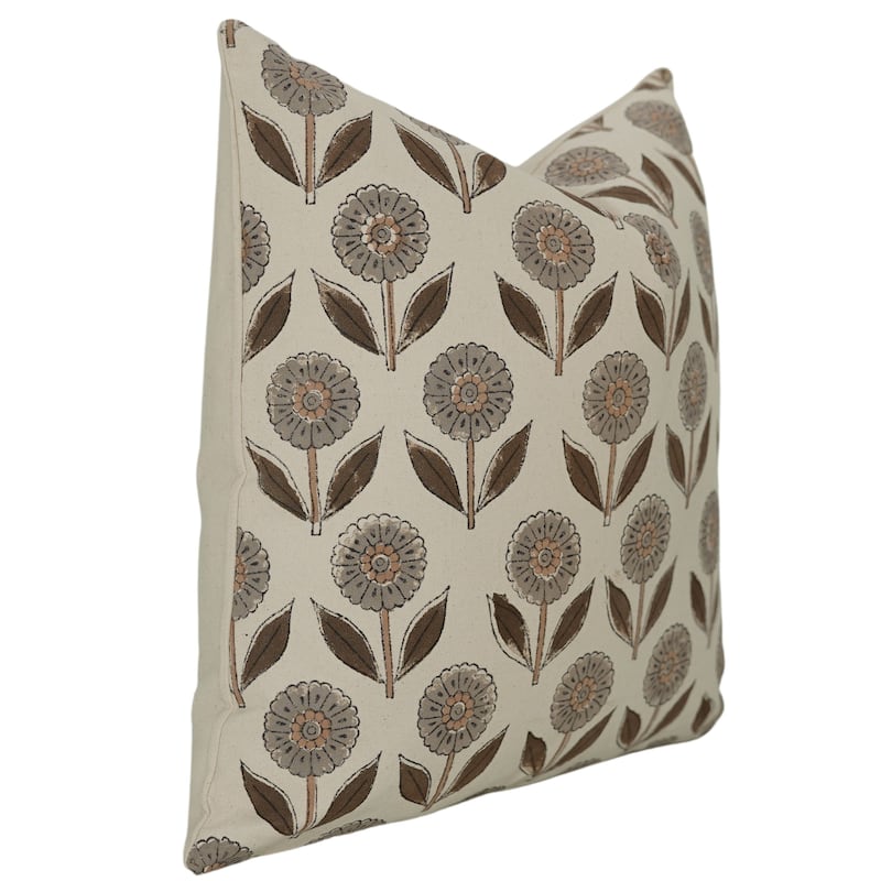 Cotton Bohemian Block print pillow Cover Ganda Pushp