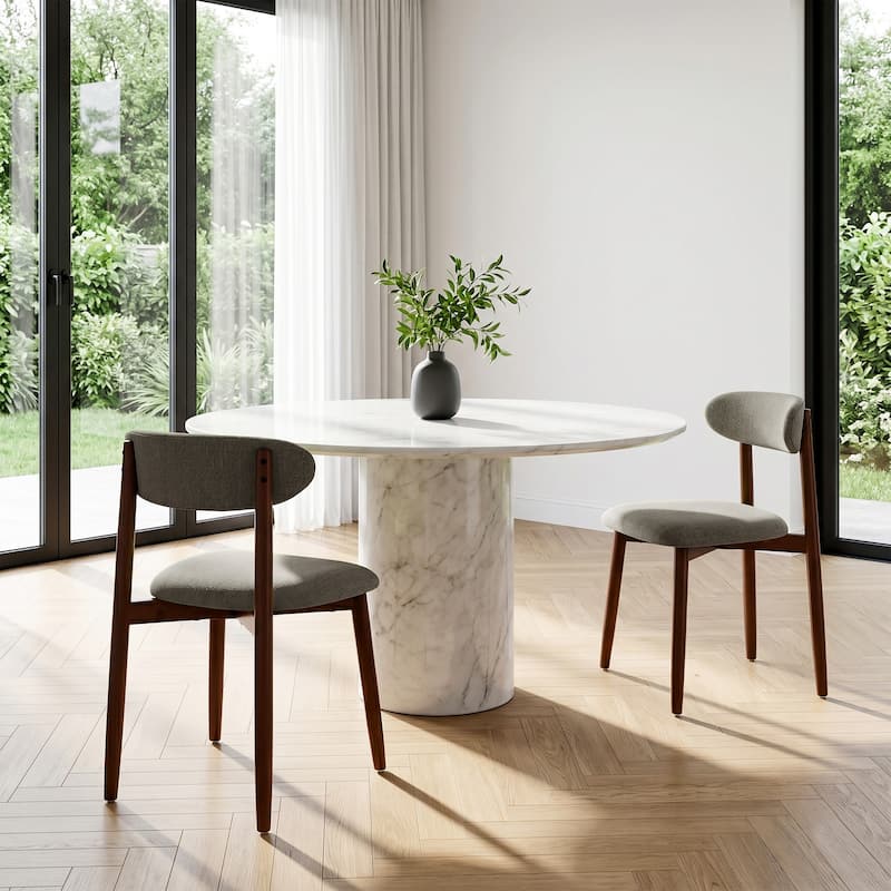 Modern Upholstered Linen Kitchen Dining Chair