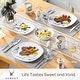 preview thumbnail 54 of 65, VEWEET 20-Piece White Porcelain Dinnerware Set (Service for 4)