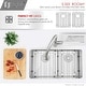 preview thumbnail 6 of 21, STYLISH 32 inch Stainless Steel 16G Double Bowl Low Divider Undermount Sink - Brushed Stainless Steel - 32" x 18" x 10"