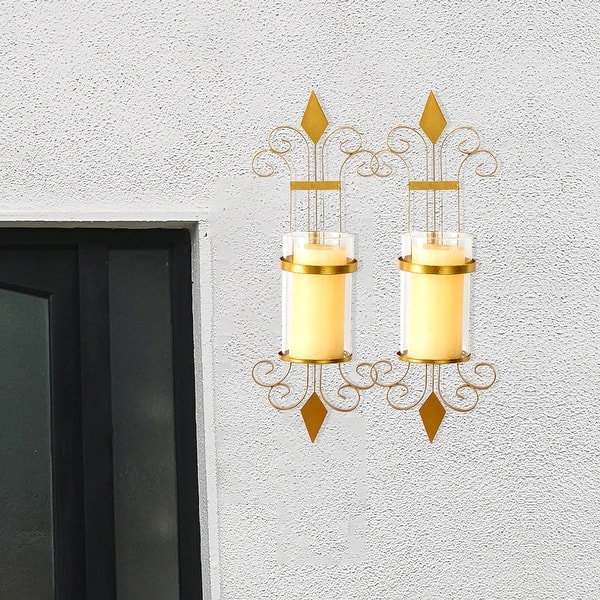 Wrought Iron and Brass Wall-Mounted Five Candle Sconce – Casa Branca Wrought Iron and Brass Wall-Mounted Five Candle Sconce – Casa Branca
