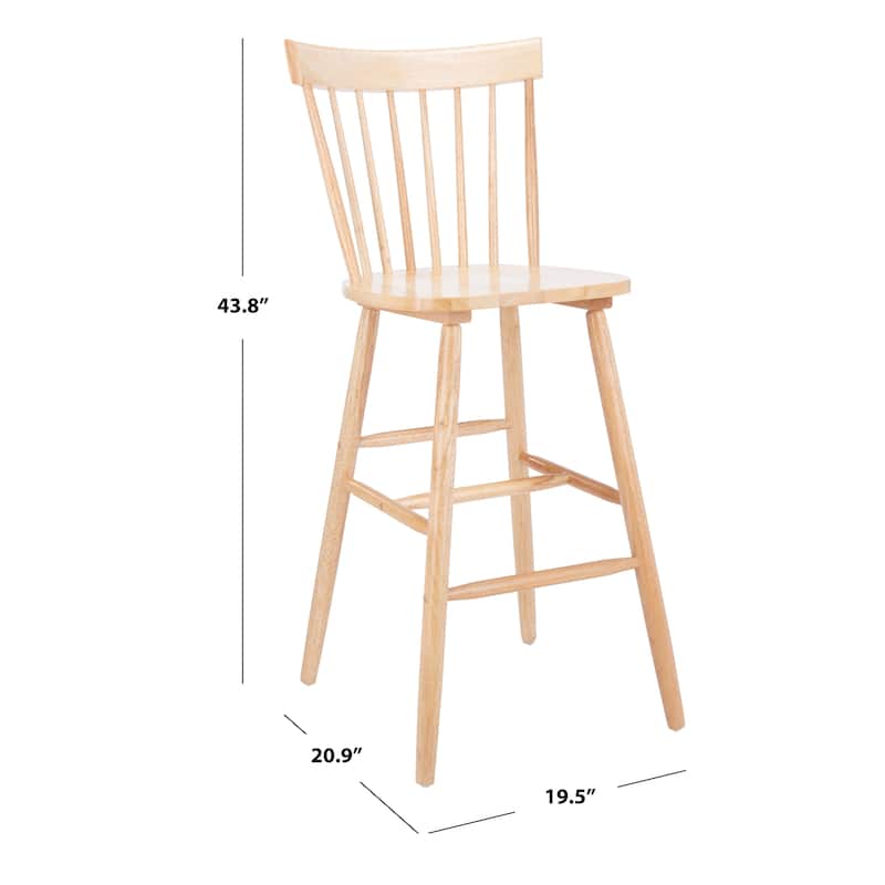 SAFAVIEH Belva 30-inch Spindle Farmhouse Bar Stool (Set of 2) - 20" W x 21" D x 44" H - 20"W x 21"D x 44"H