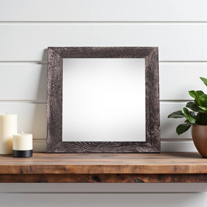 HomeRoots 12" x 12" Black Solid Wood Tabletop Picture Frame