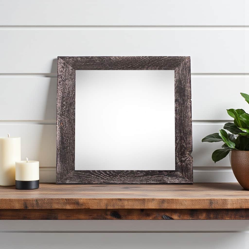 15"x15" Rustic Smoky Black Picture Frame