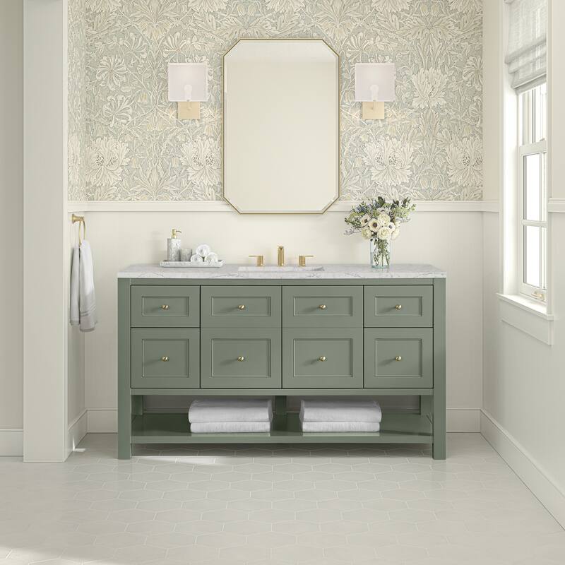 Breckenridge 60" Single Vanity, Smokey Celadon - 60S