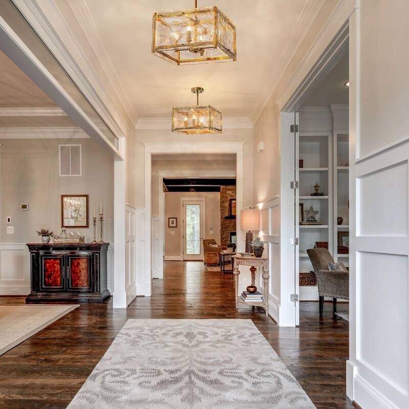 Modern Ripple Glass Chandelier for Kitchen Island