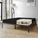 preview thumbnail 4 of 15, CraftPorch Solid Wood 5-Inch Box Spring Foundation with Wood Slats with Black Linen Cover