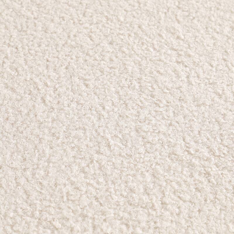 Stylish Round Beige Ottoman with Storage, Oak Fold-Out Legs for Living Room & Bedroom