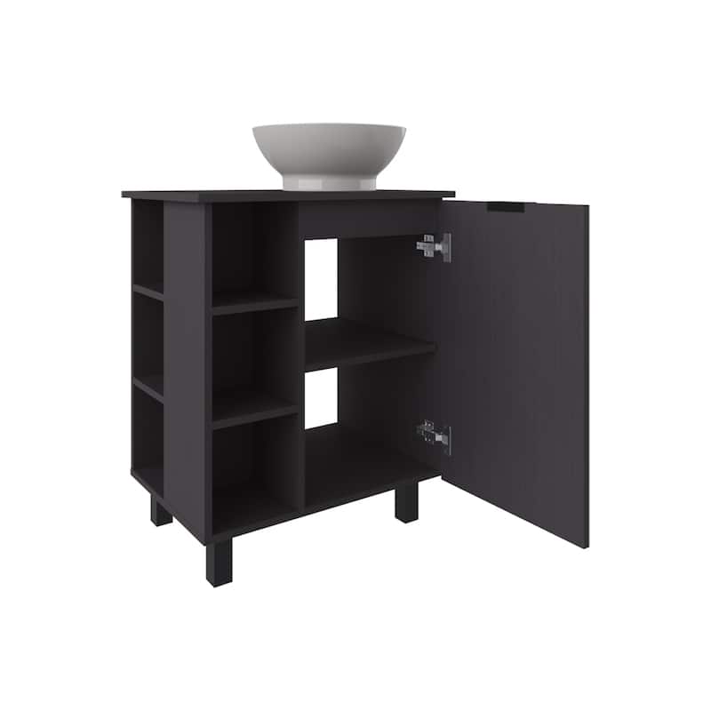 Stites Black Bathroom Vanity Sink with Countertop Modern Bathroom Furniture