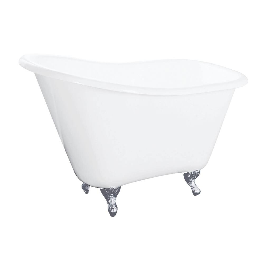 Kingston Brass Aqua Eden 51" Clawfoot Cast Iron Soaking Tub with