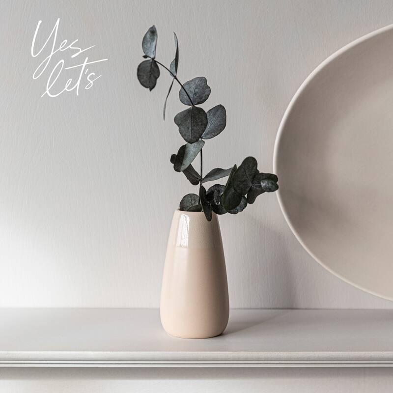 over&back Matte & Glossy Stoneware Decorative Bud Vases (Set of 3)